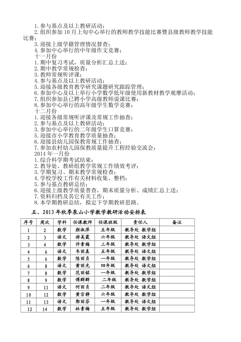 2013秋泉山小学教导处工作计划.doc_第3页