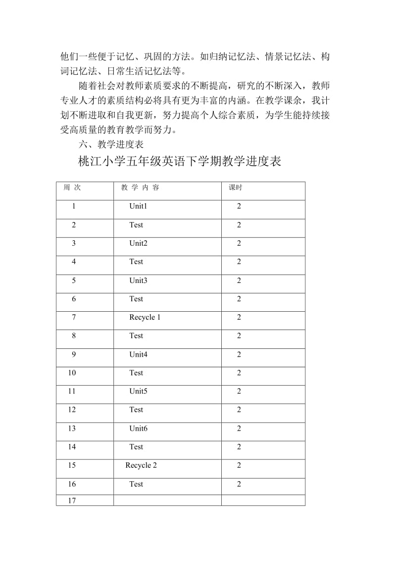 pep五年级英语下学期计划.doc_第3页