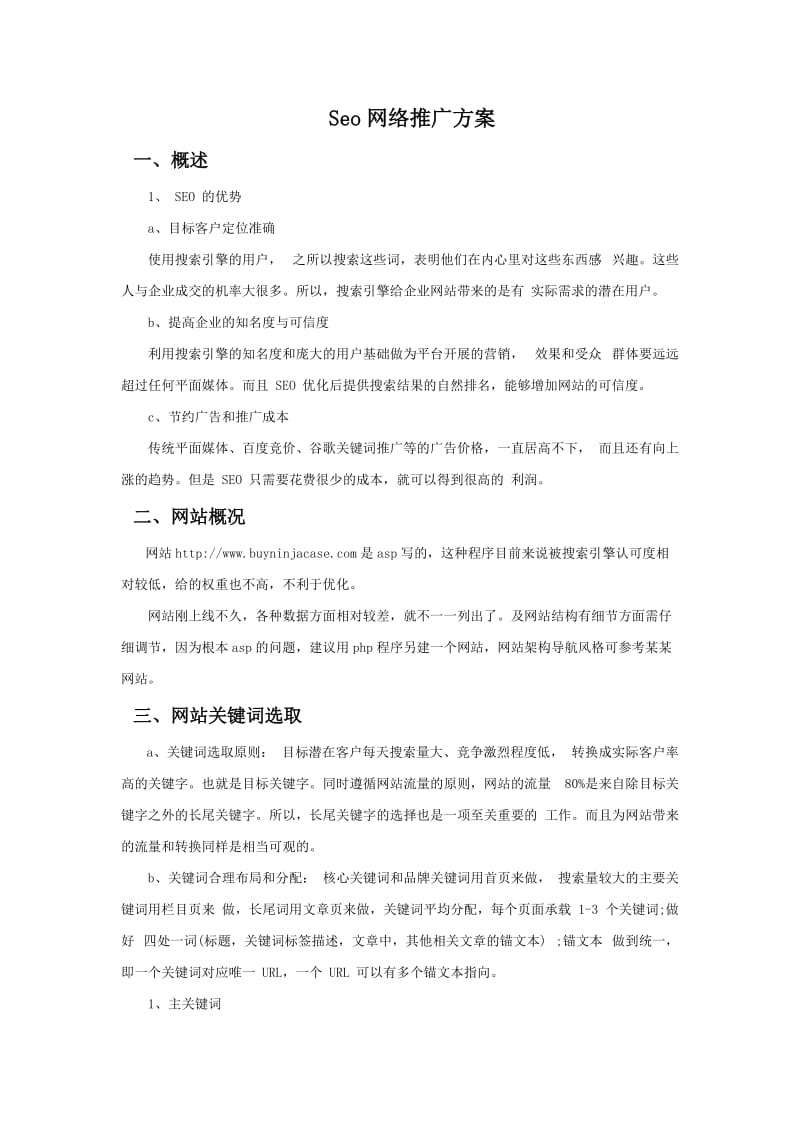 SEO网络推广方案策划.doc_第1页