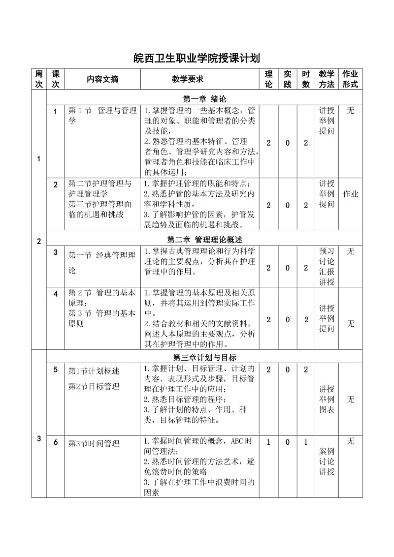 《护理管理》授课计划.doc_第3页