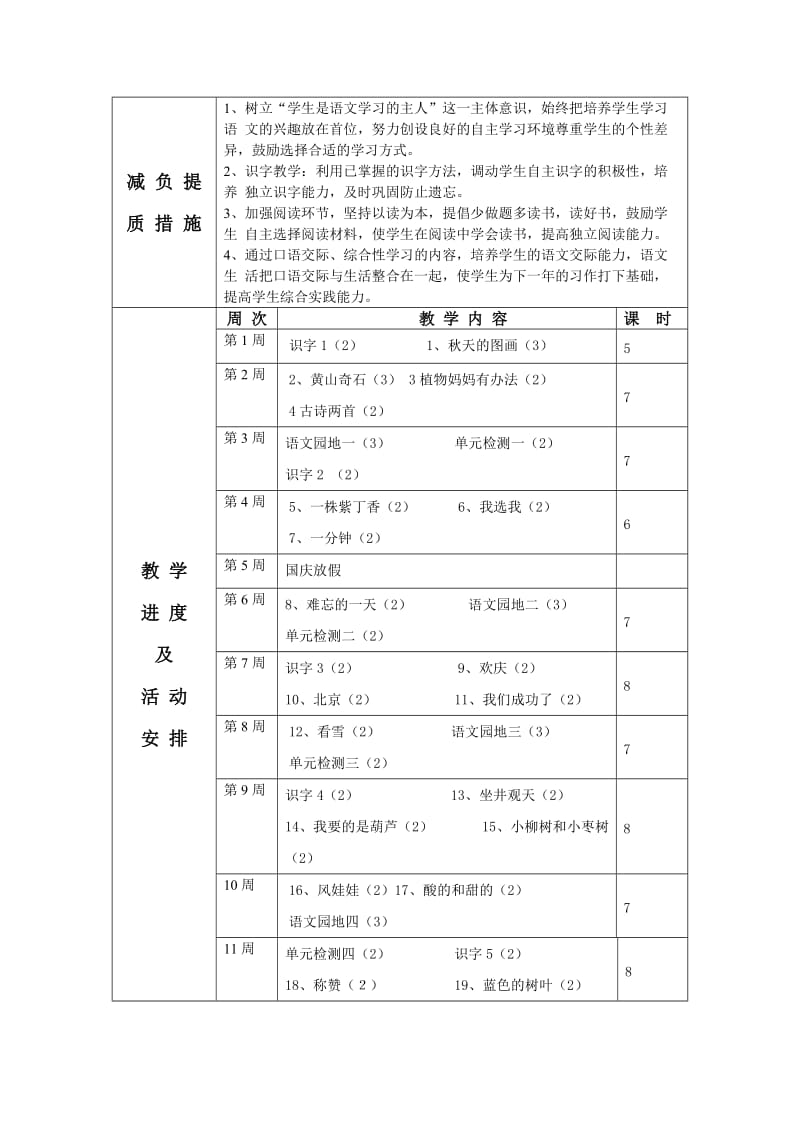 人教版语文二年级上册教学计划.doc_第2页