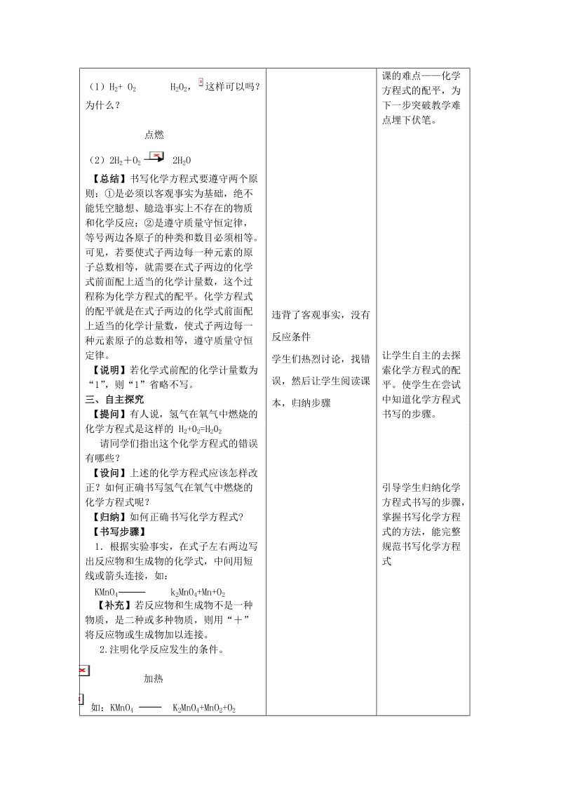 化学方程式的书写教学设计.doc_第3页