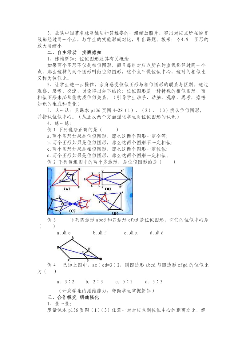 《图形的放大与缩小》的教学设计与教学反思.doc_第2页