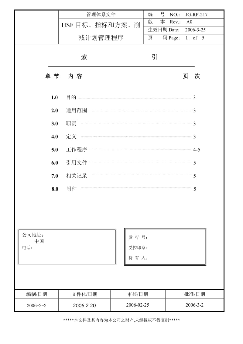 JG-RP-217RoHS部管目标指标和方案削减计划管理程序.doc_第1页