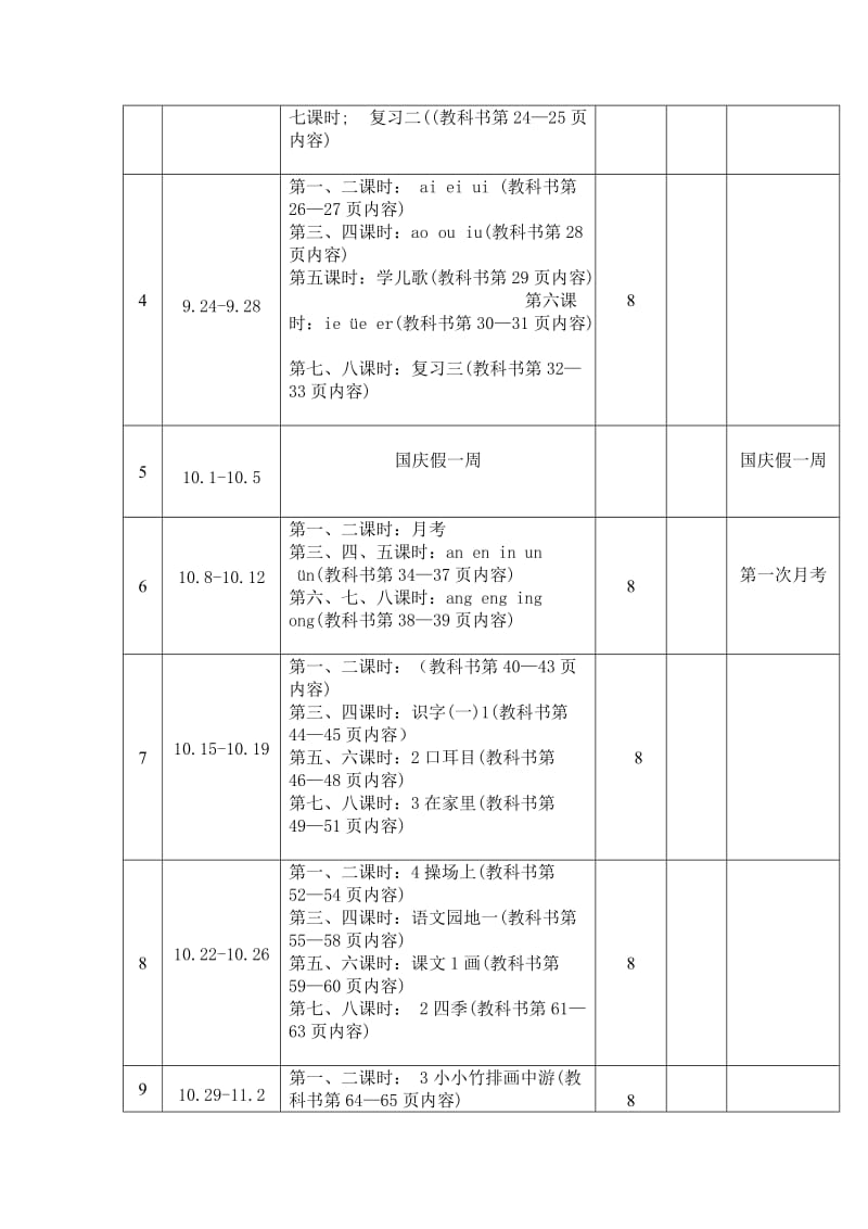 2013年秋一年级语文教学计划.doc_第3页