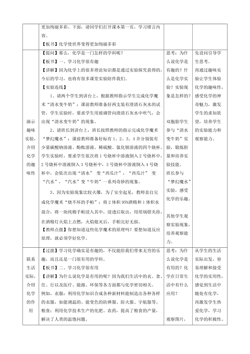 《绪言化学使世界变得更加绚丽多彩》教案设计李伟辉.doc_第3页