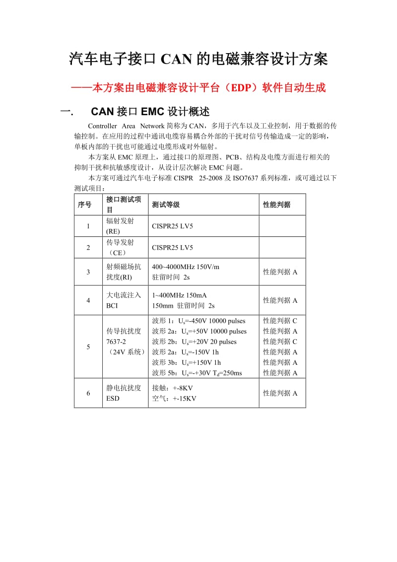 汽车电子CAN接口的EMC设计方案.doc_第1页