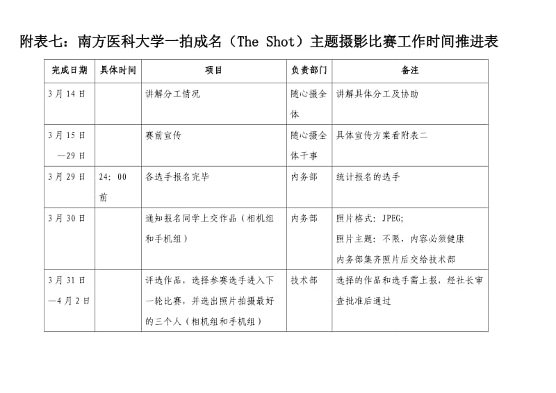 大学社团协会活动策划书(流程表)示例.doc_第1页