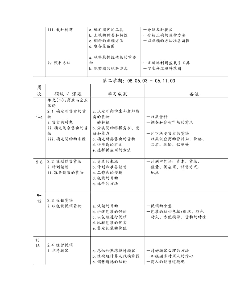 四年级生活技能科全年教学计划.doc_第3页