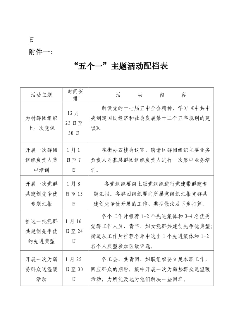 “五个一”主题活动的实施方案.doc_第3页