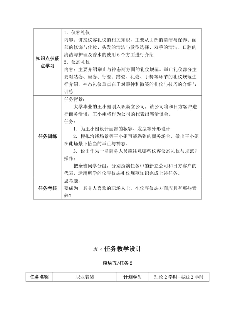 商务礼仪模块教学设计.doc_第3页