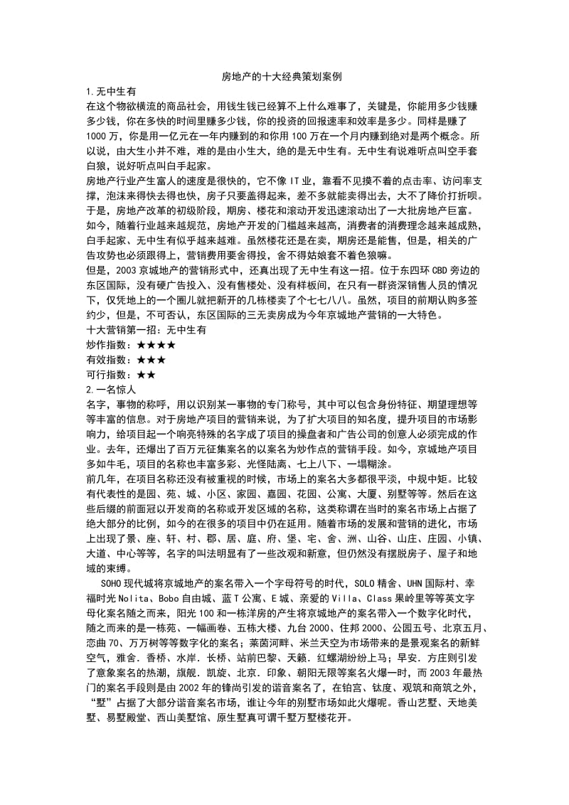 房地产十大经典策划案例.doc_第1页