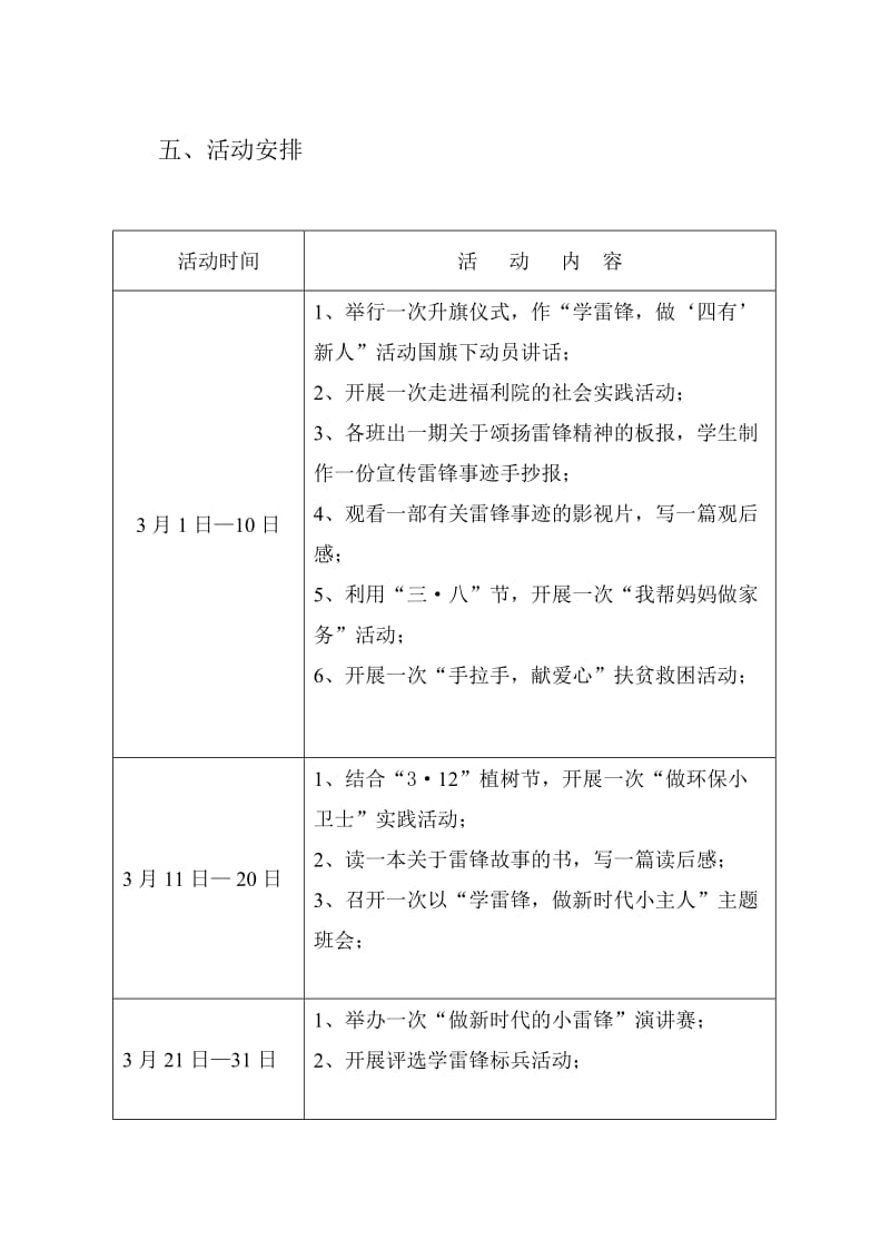 学雷锋做四有新人活动方案.doc_第3页