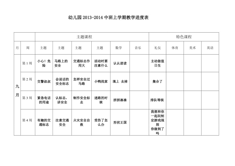 中班上学期月计划表.doc_第1页