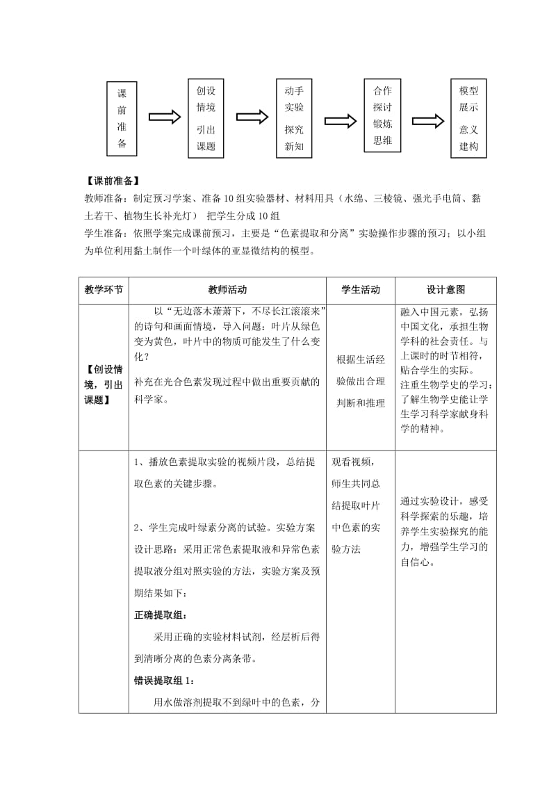 捕获光能的色素和结构说课稿.doc_第2页