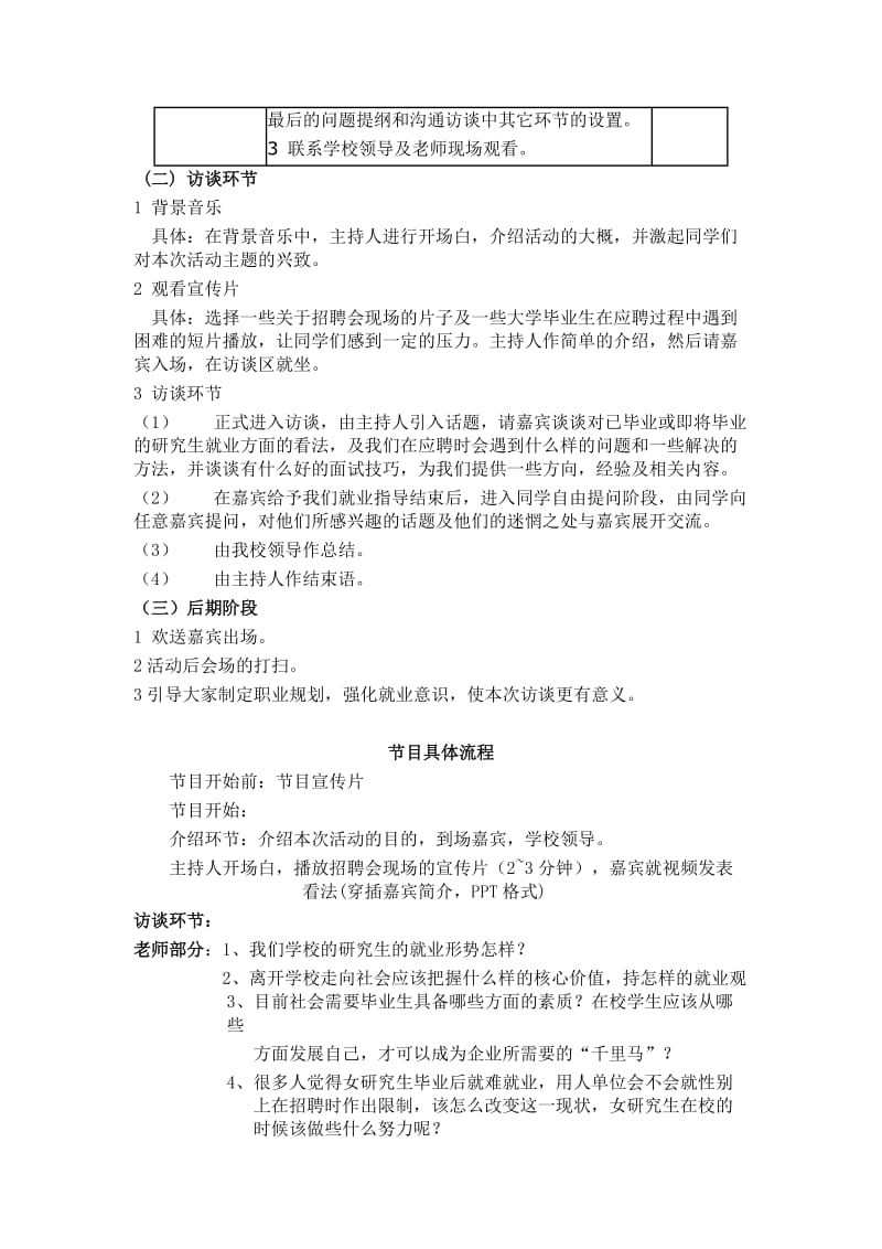 就业指导访谈策划方案.doc_第2页