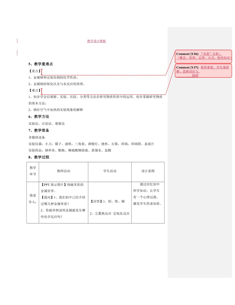 教师资格证-教学设计模板.doc_第2页