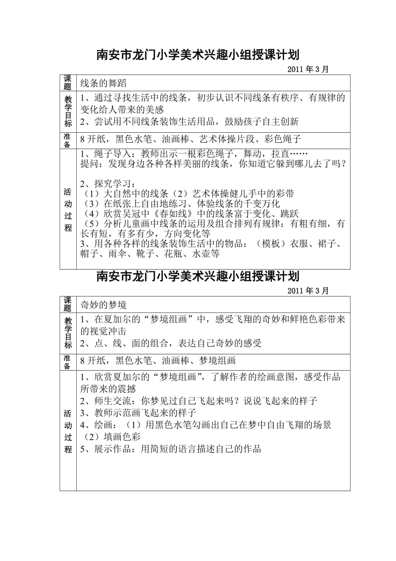 2011年春美术兴趣小组授课计划.doc_第2页