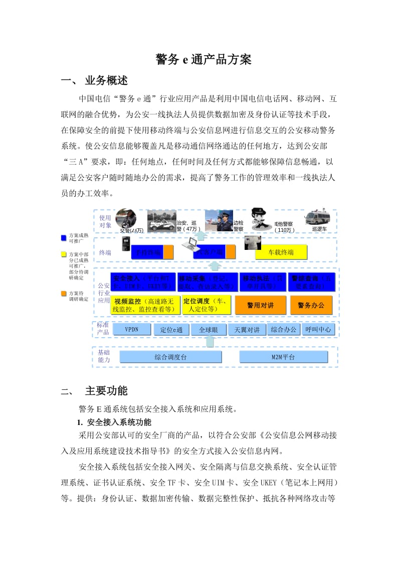 中国电信警务e通产品方案.doc_第1页