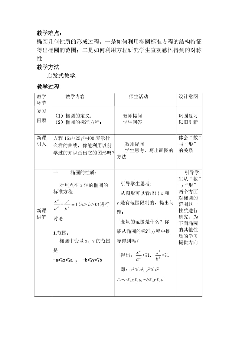 椭圆性质教学设计.docx_第3页