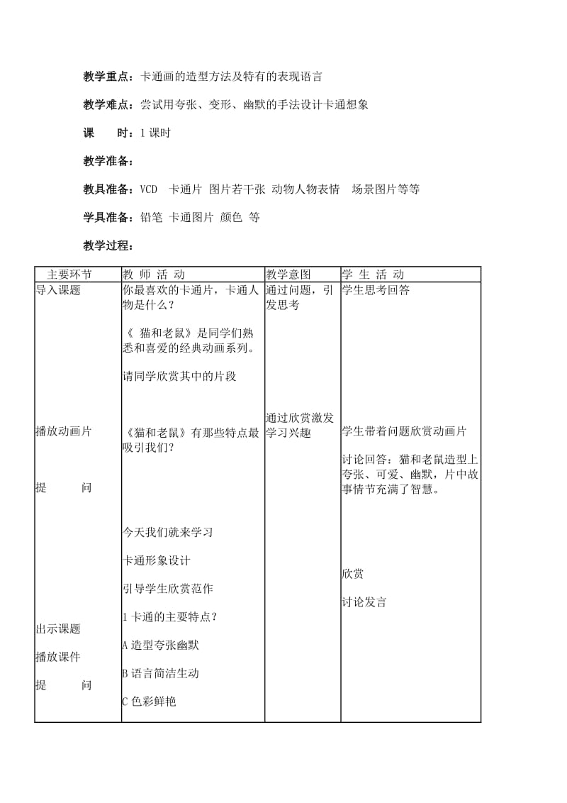 美术教案 卡通形象设计.doc_第2页