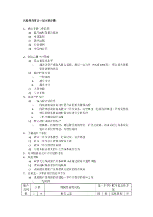 風(fēng)險導(dǎo)向?qū)徲嬘媱澲饕襟E.docx