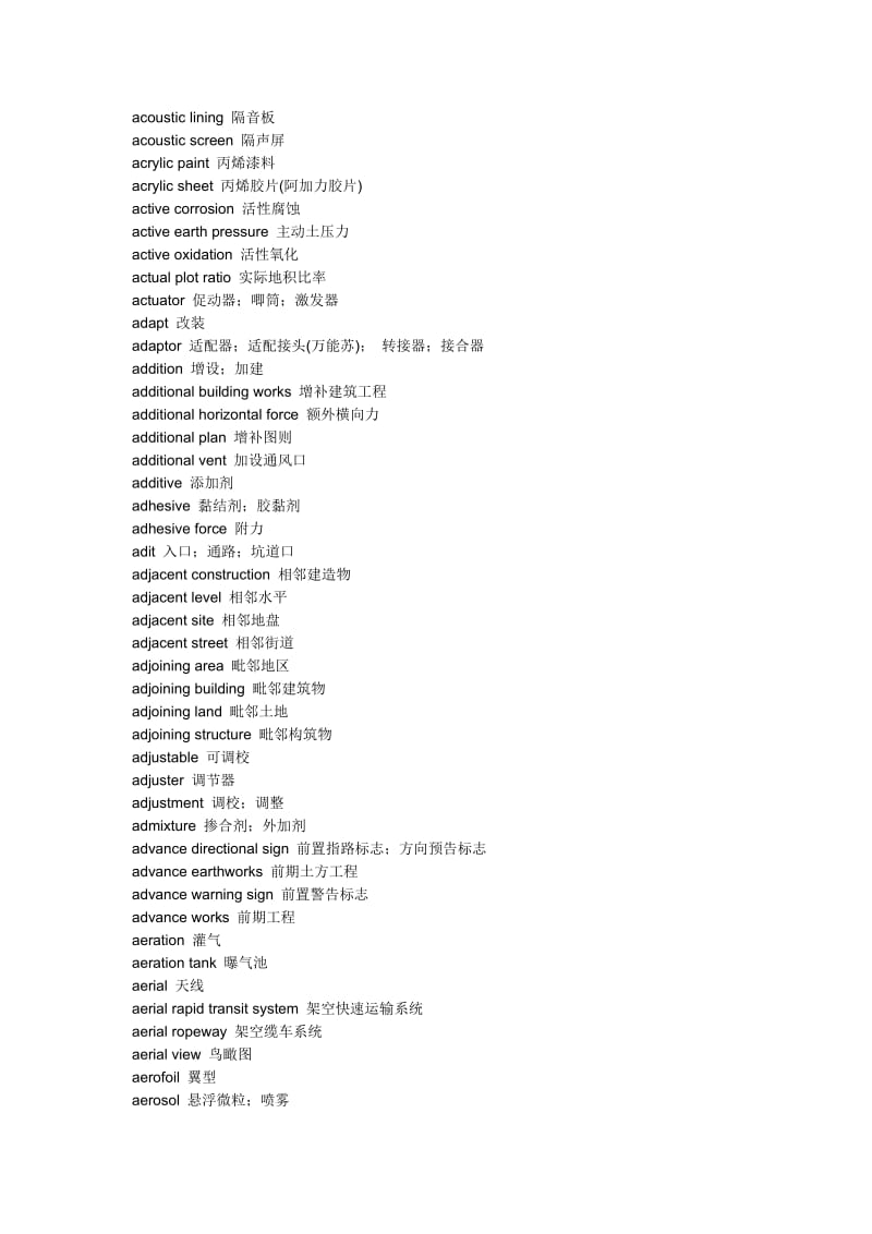 建筑工程英语翻译常用专业词汇.doc_第2页