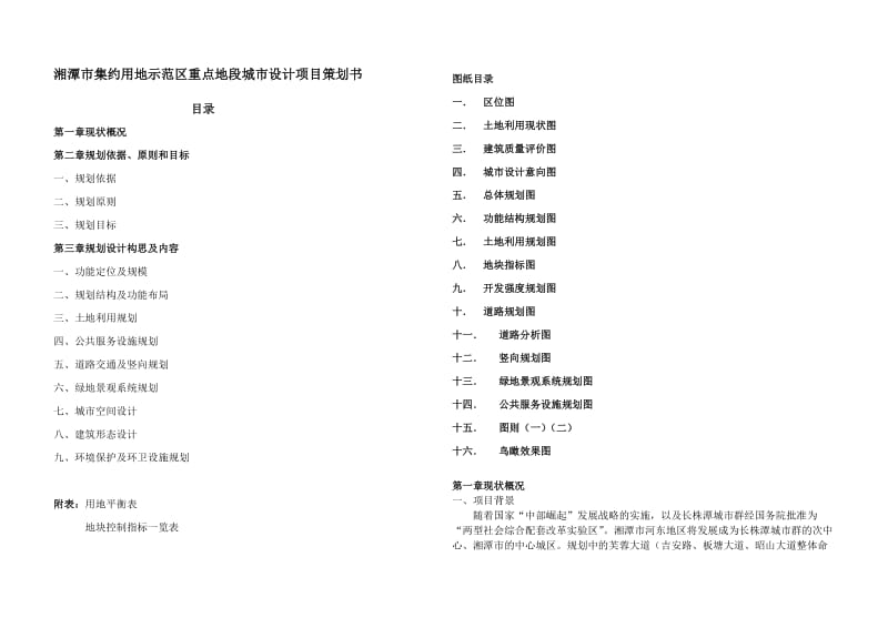 湘潭市集约用地示范区概念规划暨重点地段项目策划书.doc_第1页