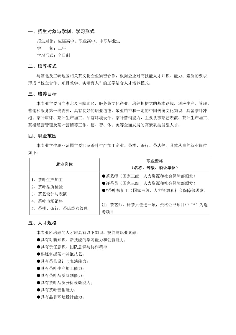 茶文化人才培养方案.doc_第2页