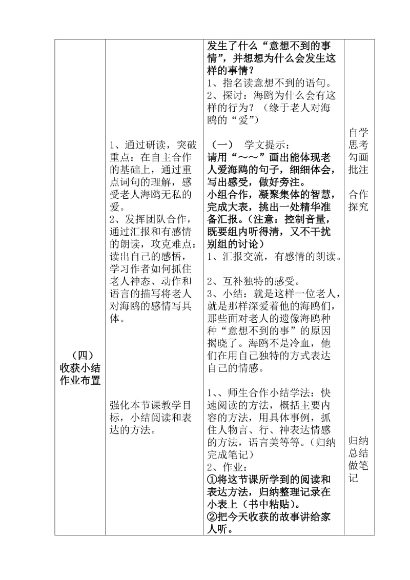 老人与海鸥(第一课时教学设计和反思)-zyy.doc_第3页