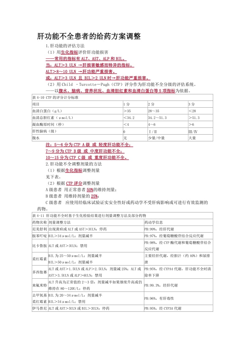 肝功能不全患者的给药方案调整.doc_第1页