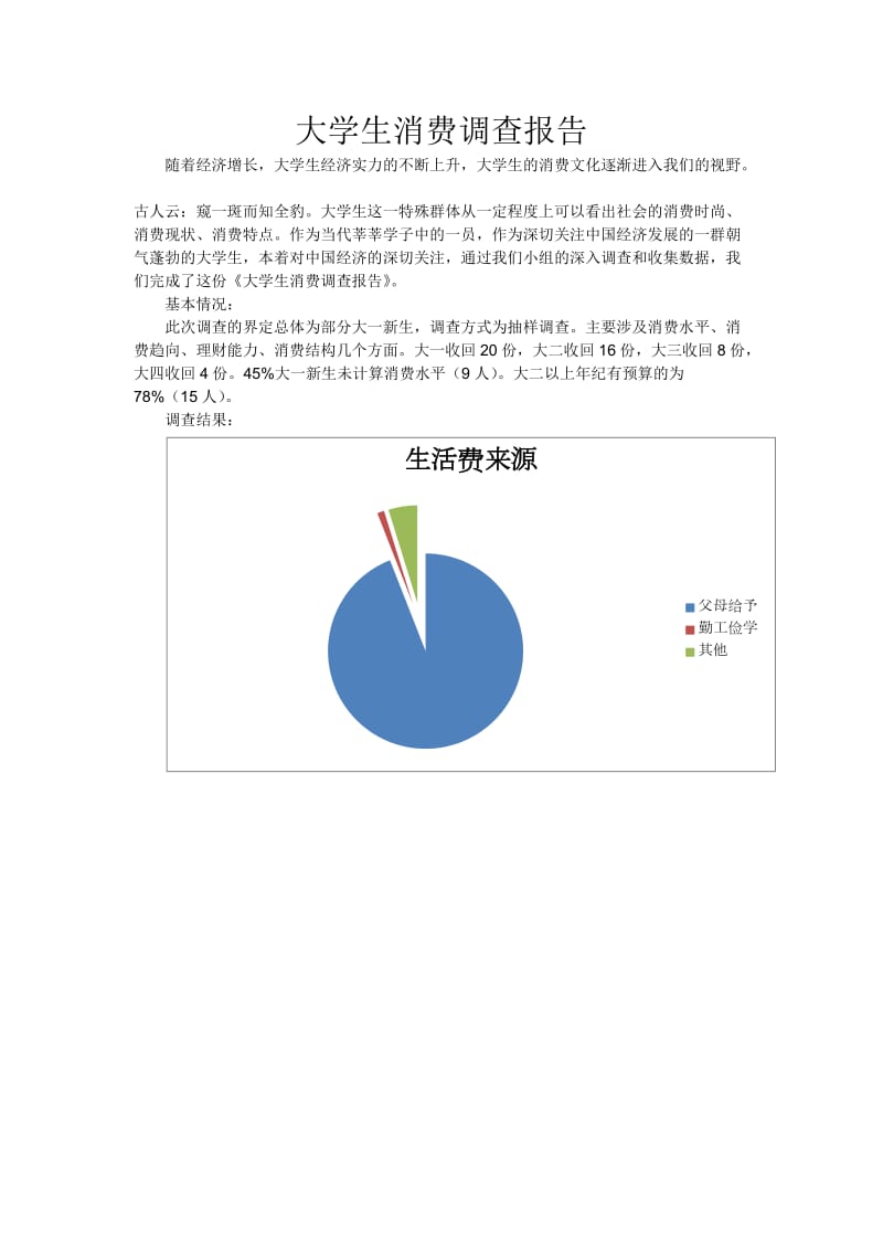 大学生消费调查问卷报告.docx_第1页