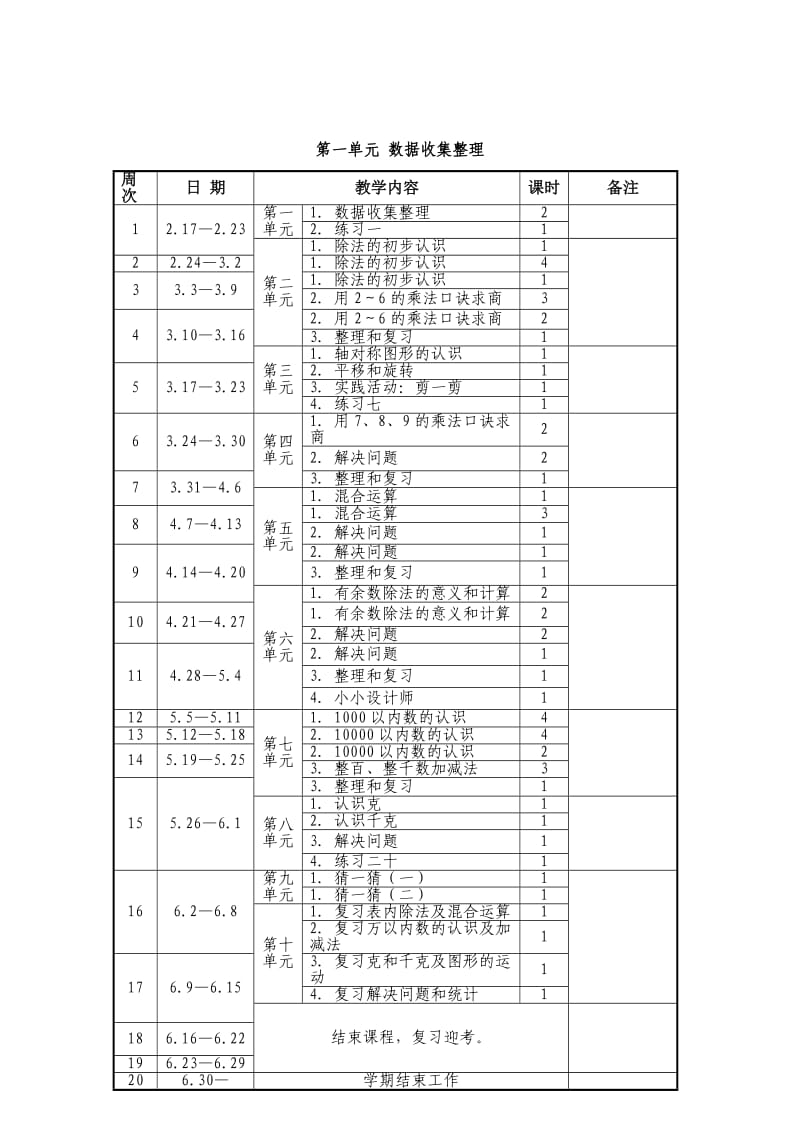 新版义务教育教科书二年级数学下册学科计划及各单元教材分析.doc_第3页