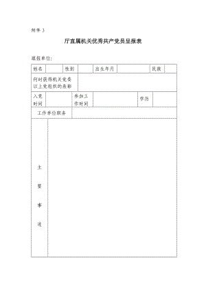 廳直屬機關優(yōu)秀共產(chǎn)黨員呈報表.doc