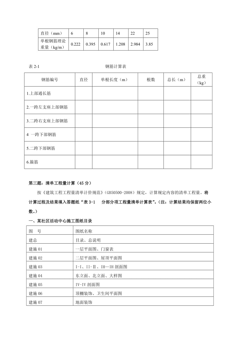 施工图预算竞赛实操题.doc_第2页