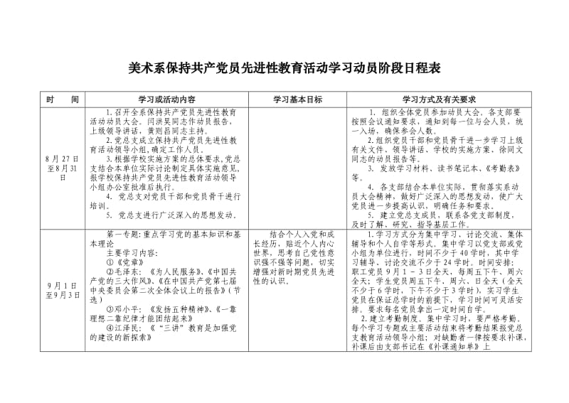 美术系保持共产党员先进性教育活动安排表.doc_第3页