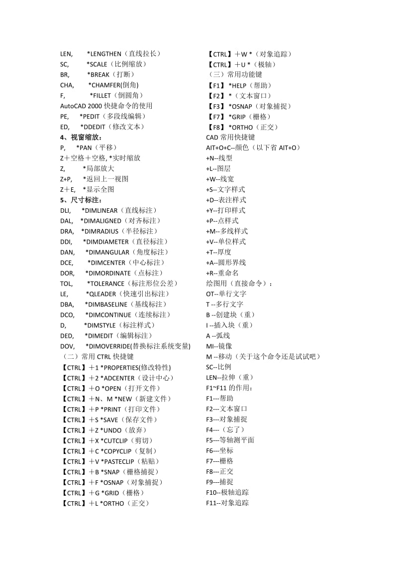 完整版CAD快捷键大全.docx_第2页