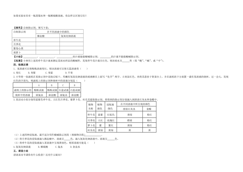 课题1常见的酸和碱导学案.doc_第2页