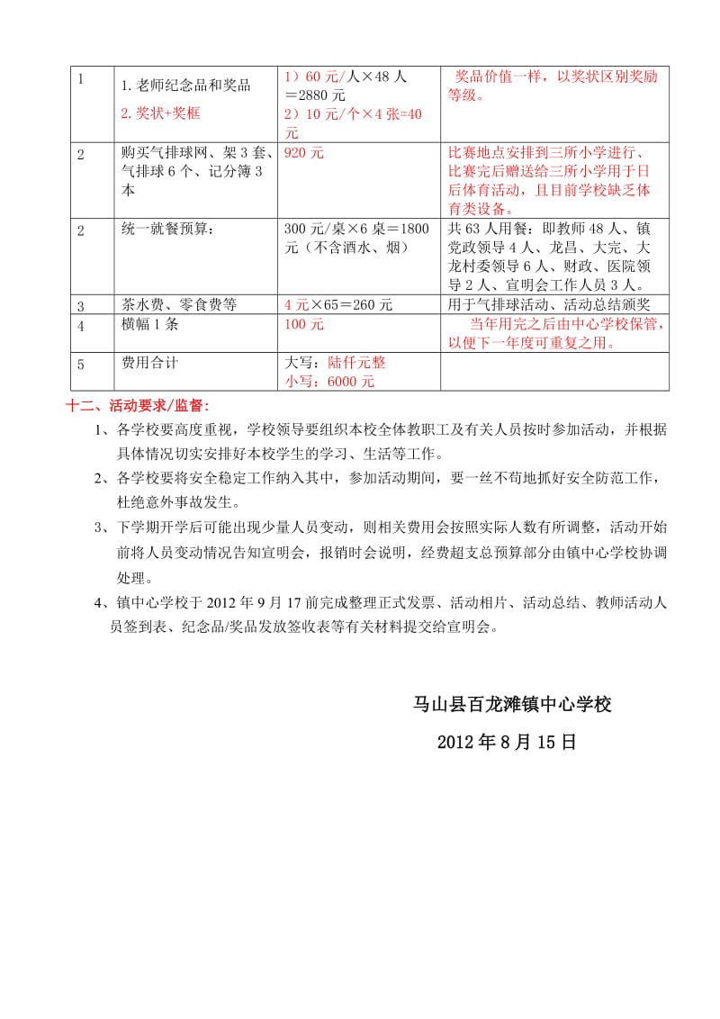 百龙滩镇2012年“教师节”气排球比赛活动实施方案.doc_第3页