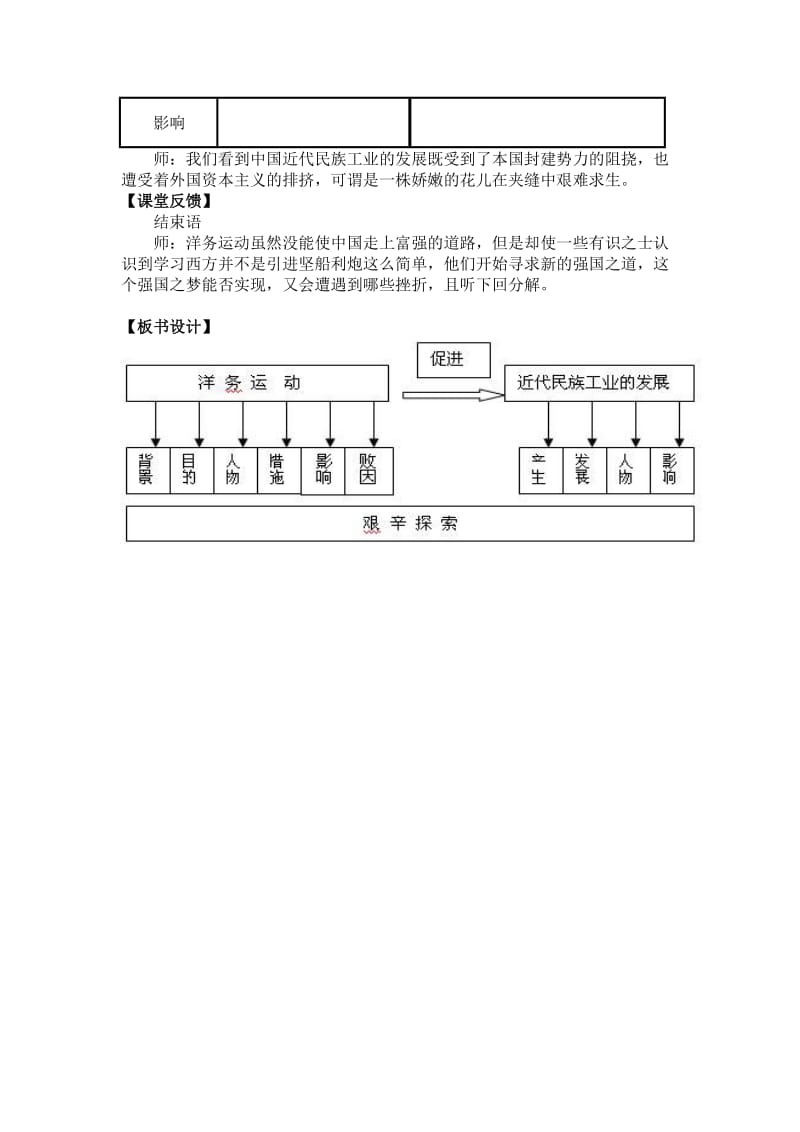 洋务运动与近代民族工业的发展教学设计.doc_第3页