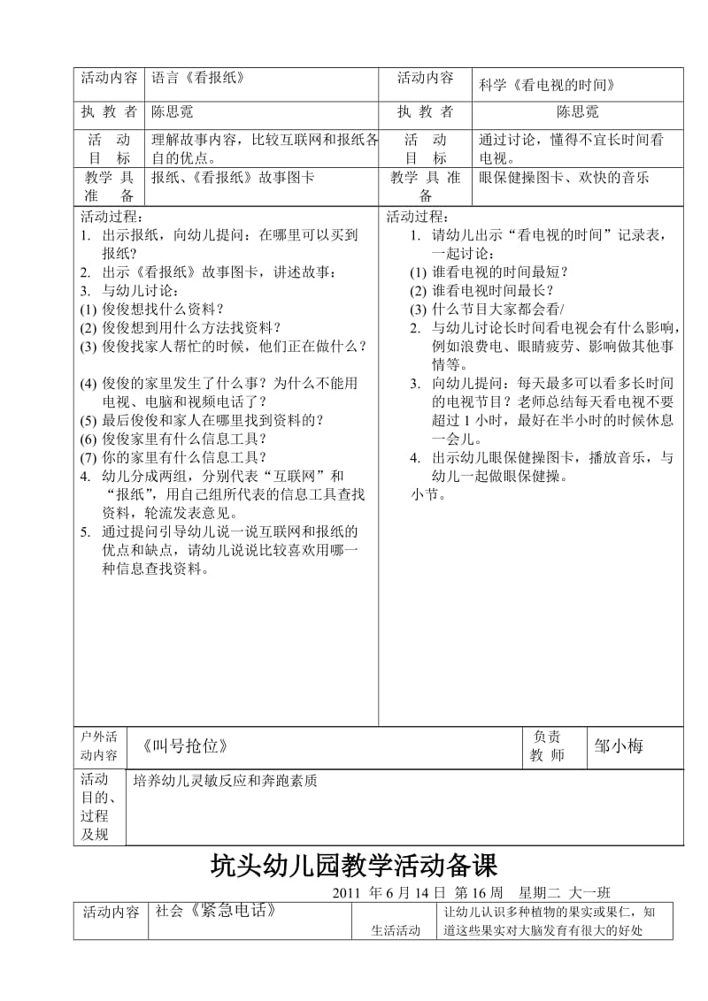 坑头幼儿园2011学年第二学期大一班备课第16周.doc_第3页