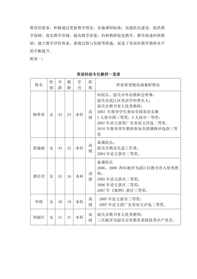 韶关英语科组自评报告.doc_第3页