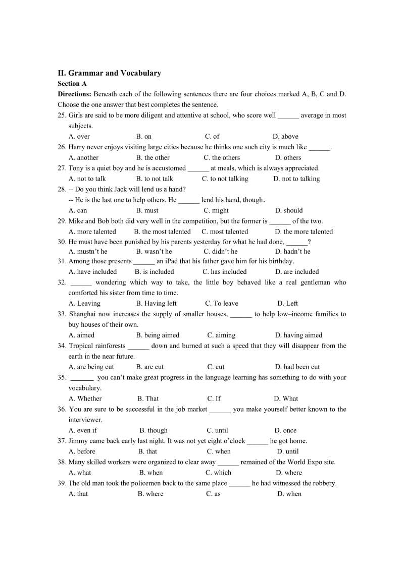 2012年上海市虹口区高三英语二模试卷(含答案听力资料).doc_第3页