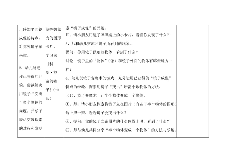 红树林幼儿园大一班第八周半日活动计划表.doc_第2页