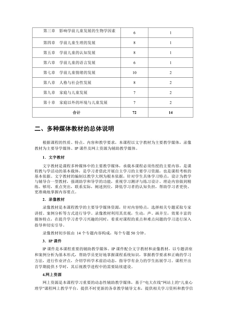 儿童心理学课程教学大纲.doc_第3页