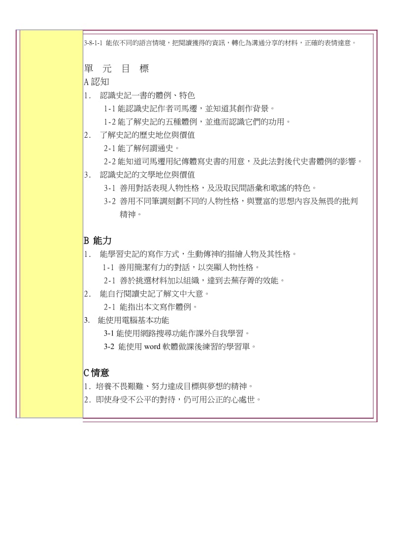 潭子国中本国语文领域单元教学设计.doc_第2页