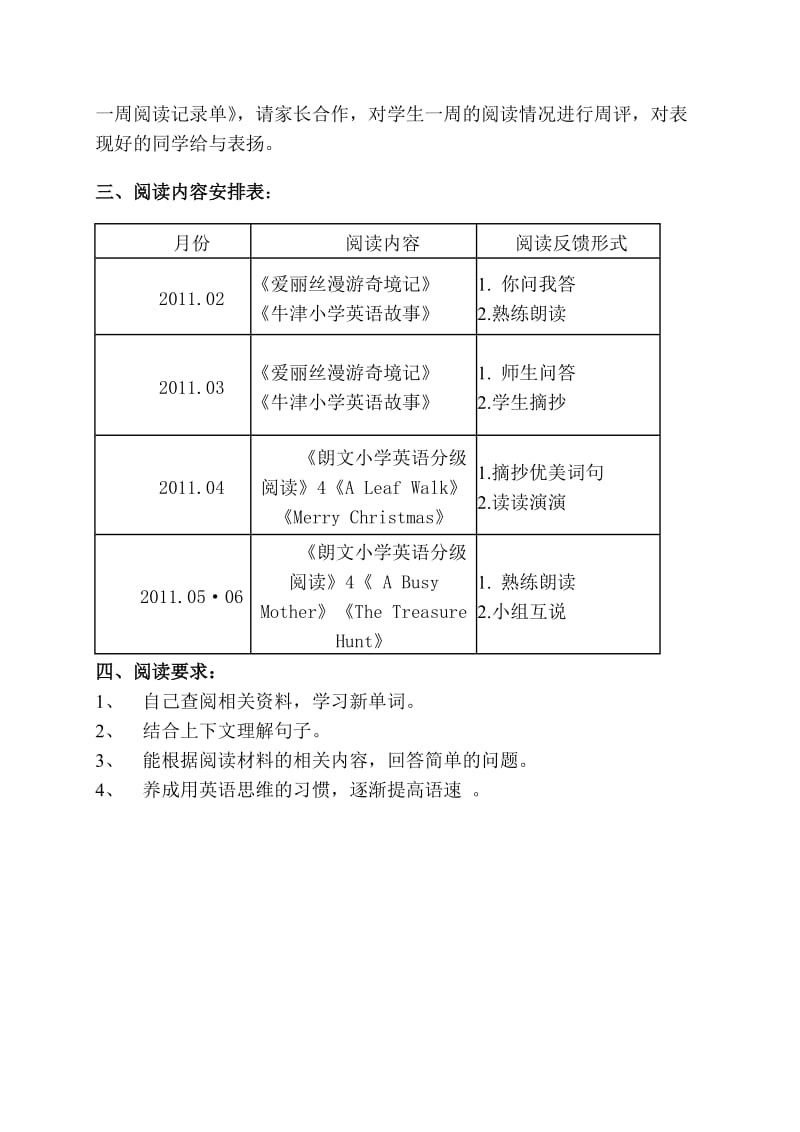 小学四年级英语课外阅读计划.doc_第2页