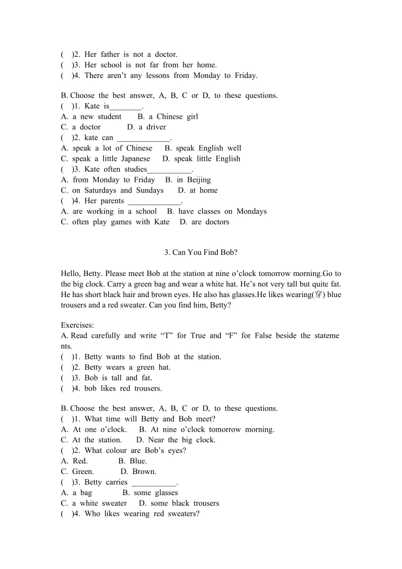 小学六年级英语阅读题.doc_第2页