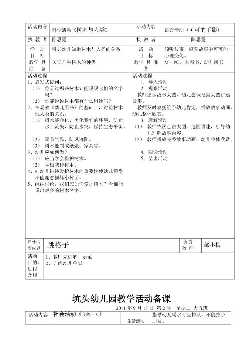 坑头幼儿园2011学年第一学期大五班备课,第2周.doc_第3页