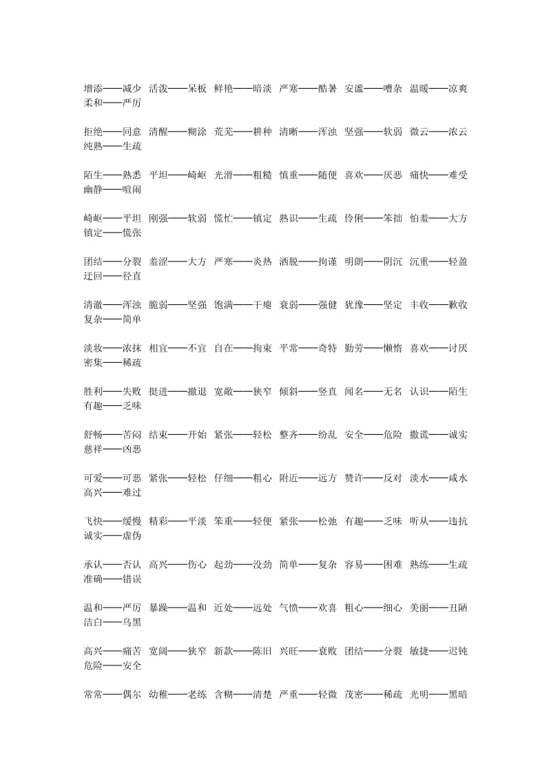 小学生常用反义词和常用同义词.doc_第2页